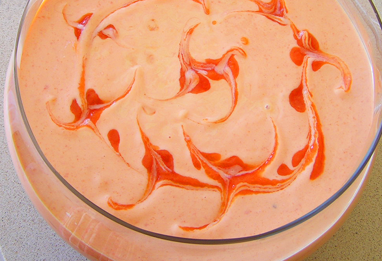 Mousse de Papaya com cassis